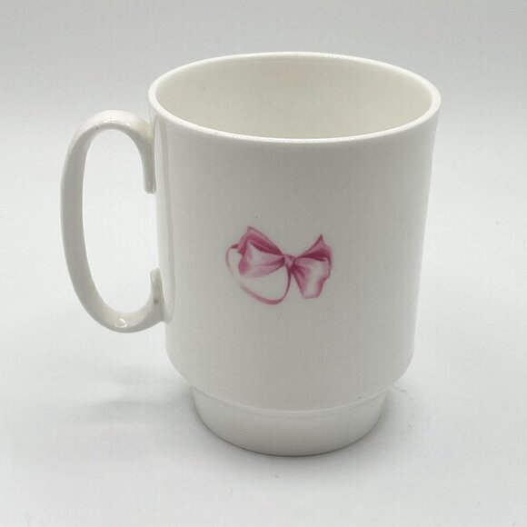 Royal Windsor Vintage Cat Portrait Pink Ribbon Mug Fine Bone China 3.75" England - Picture 3 of 6